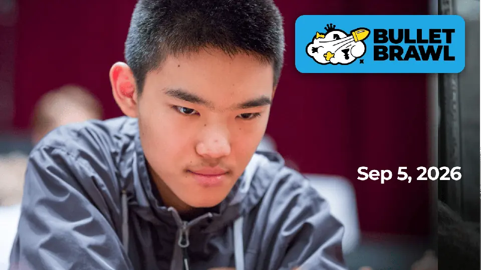 Chess.com一秒棋擂台赛战报头图，展示熊奕韬并标注2026年9月5日。