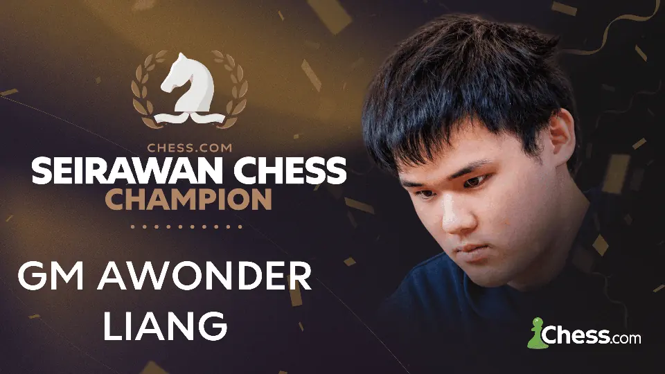 Chess.com原文使用的Awonder Liang夺冠主图；原比例保留。