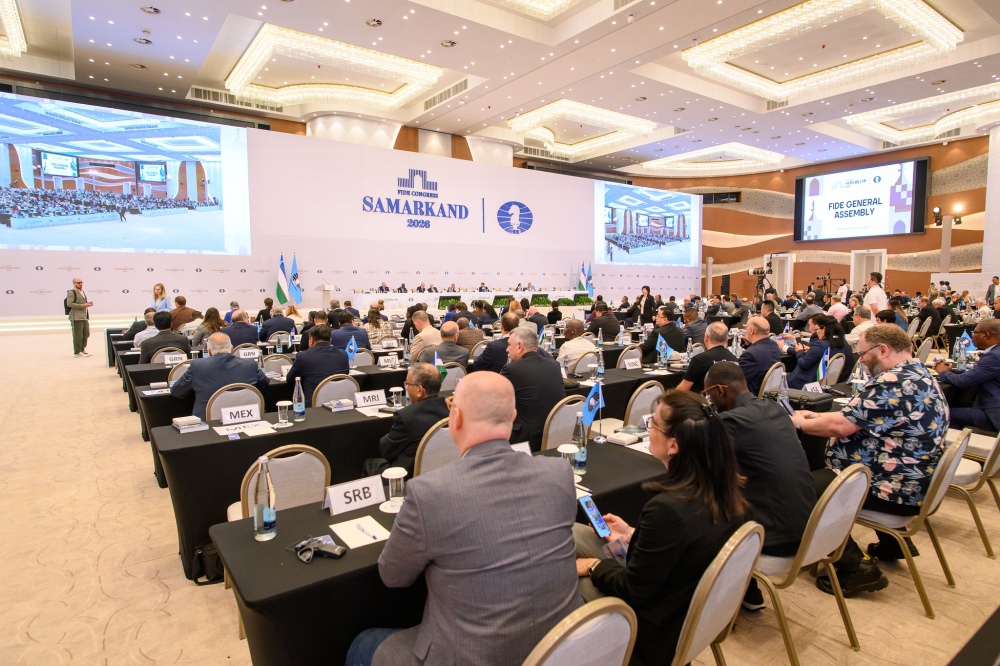 国际棋联会员大会公告配图。